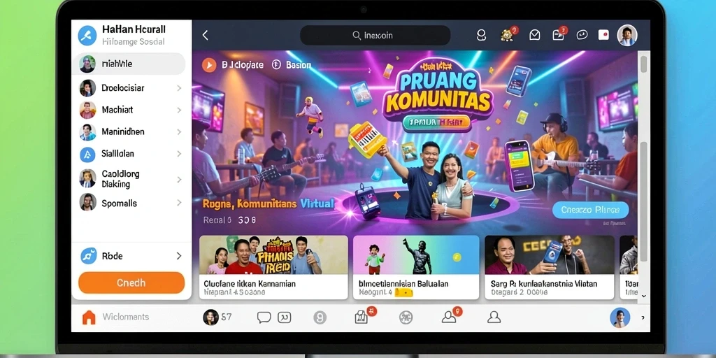 Menampilkan karakter utama dalam petualangan.