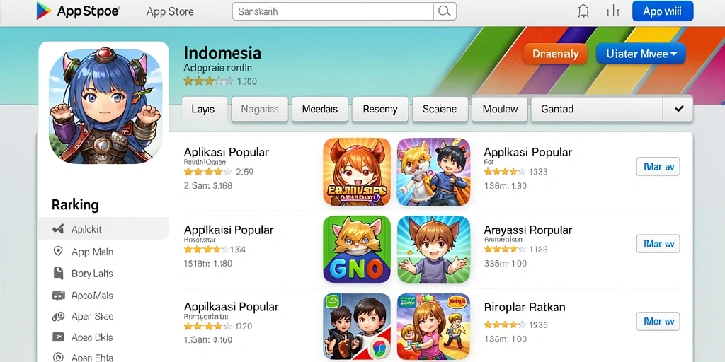 Screenshot menunjukkan tampilan permainan yang menarik dan penuh warna.