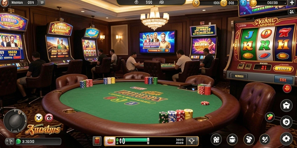 Tampilan awal game yang menarik dengan karakter beragam.