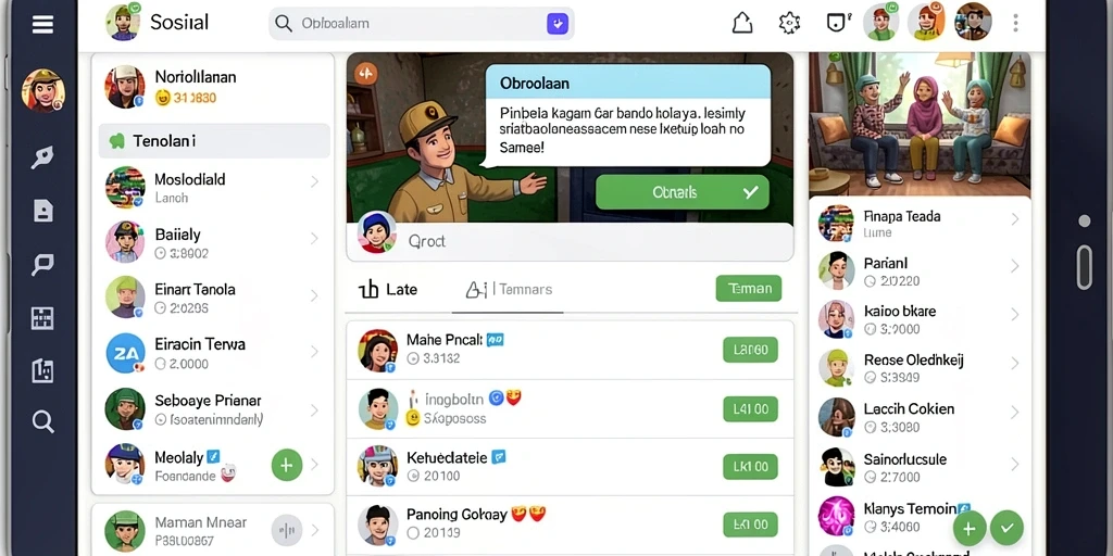 Tampilan karakter utama yang dapat dikustomisasi.